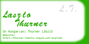 laszlo thurner business card