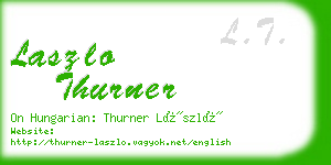 laszlo thurner business card